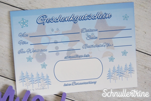 Geschenkgutschein "Mr. & Mrs. Snowman"